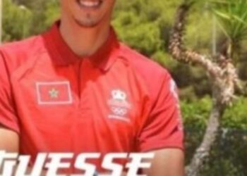 لحظة توديع عداء الكوكب المراكشي عبد العاطي الكص في اتجاه أولمبياد طوكيو