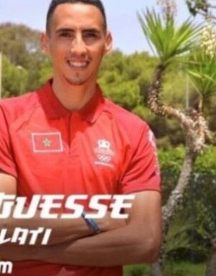 لحظة توديع عداء الكوكب المراكشي عبد العاطي الكص في اتجاه أولمبياد طوكيو