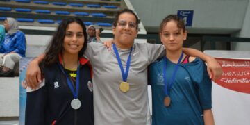 سباحة الكوكب المراكشي فدوى فيدادي تحقق الإزدواجية في بطولة المغرب
