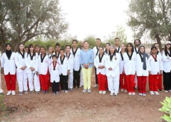 مدرسة الكوكب المراكشي للتيكواندو تشهد تحضر تدشين منتزه الزيتون .