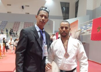 عبد الحنين بارودي يغني رصيد الكوكب المراكشي في البطولة العربية للجيدو