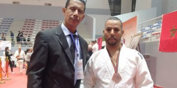 عبد الحنين بارودي يغني رصيد الكوكب المراكشي في البطولة العربية للجيدو
