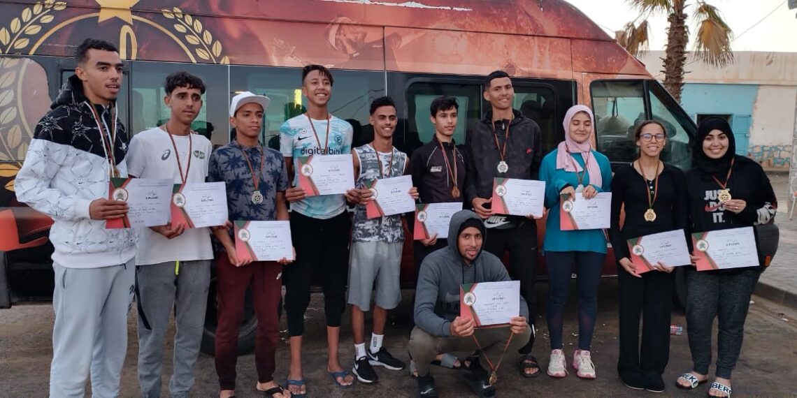 تتويجات بالجملة لعدائي الكوكب المراكشي بملتقى العيون