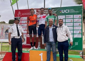 دراجة الكوكب المراكشي على منصة تتويج السباق الوطني لمدينة خريبكة