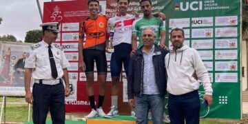 دراجة الكوكب المراكشي على منصة تتويج السباق الوطني لمدينة خريبكة